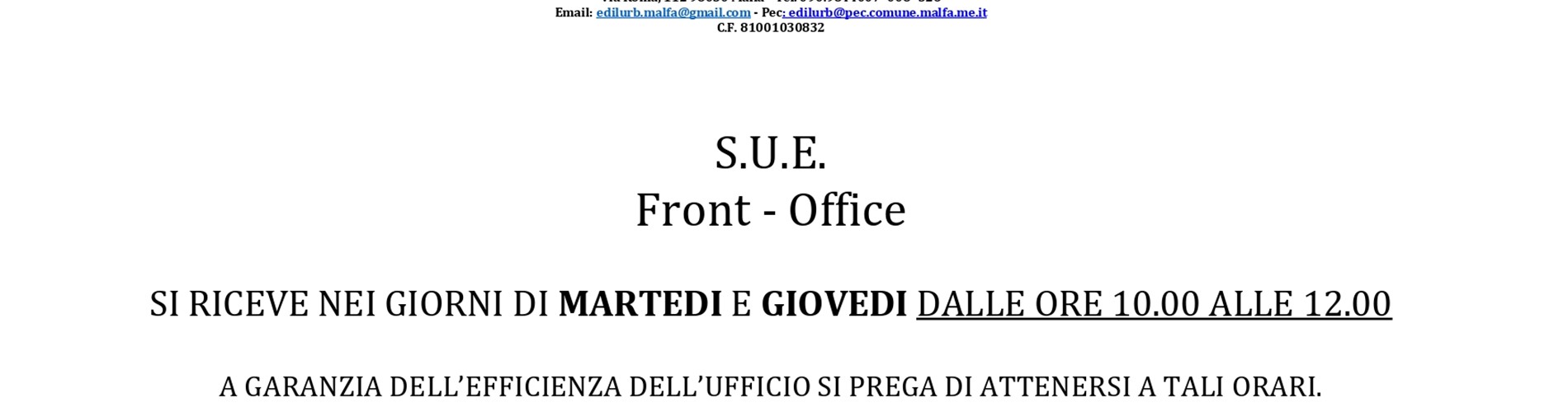 S.U.E. Front-Office