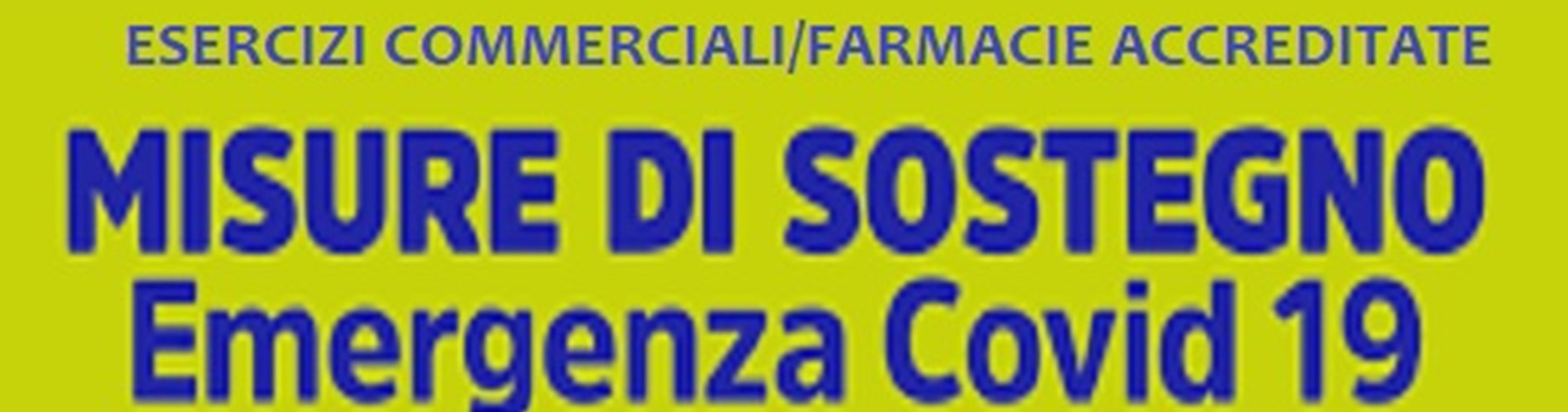 MISURE SOSTEGNO all'emergenza socio assistenziale da covid 19